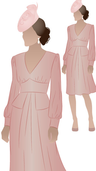 Peony Woven Dress By Style Arc - Empire line dress with peplum