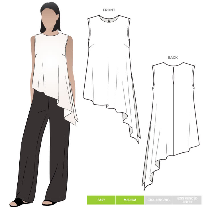 Perry Woven Top Sewing Pattern Casual Patterns Style Arc