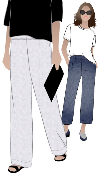 Peta Pant By Style Arc - Great pull on pant with beautiful leg shape