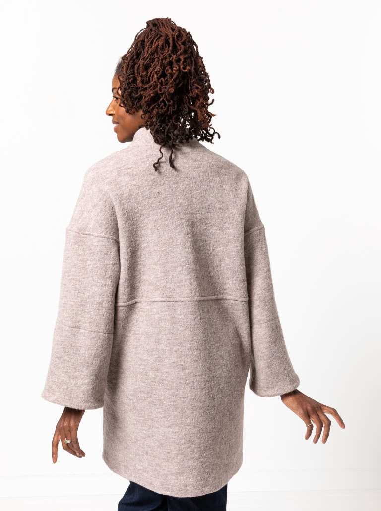 Petra Coat By Style Arc - Casual style coat, with dropped shoulders and wide sleeve.