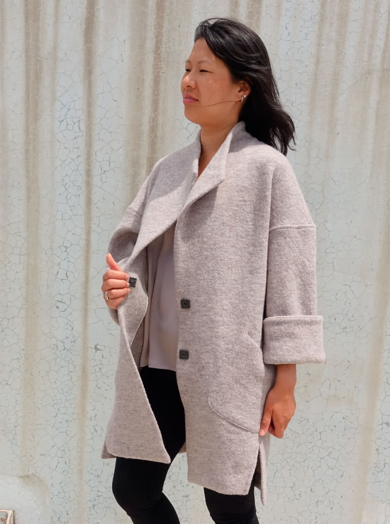 cream teddy coat womens