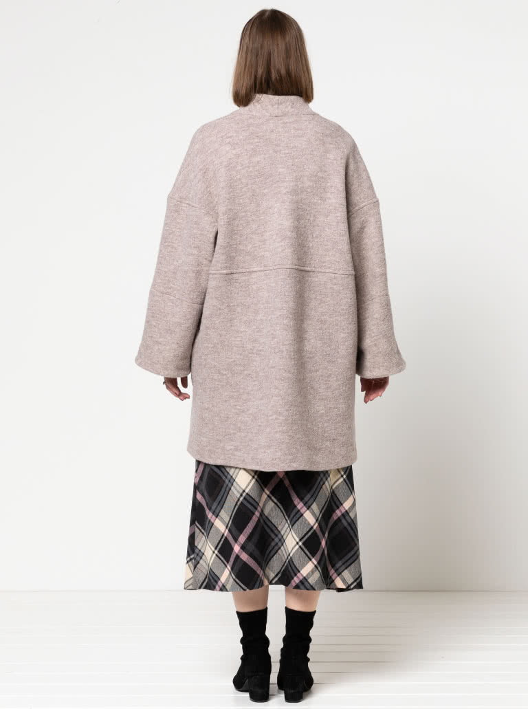 Petra Coat By Style Arc - Casual style coat, with dropped shoulders and wide sleeve.