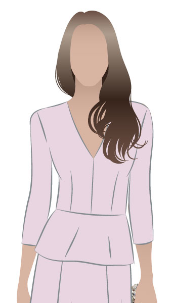 Phillipa Peplum By Style Arc - Stylish V neck peplum as worn by Kate in Australia