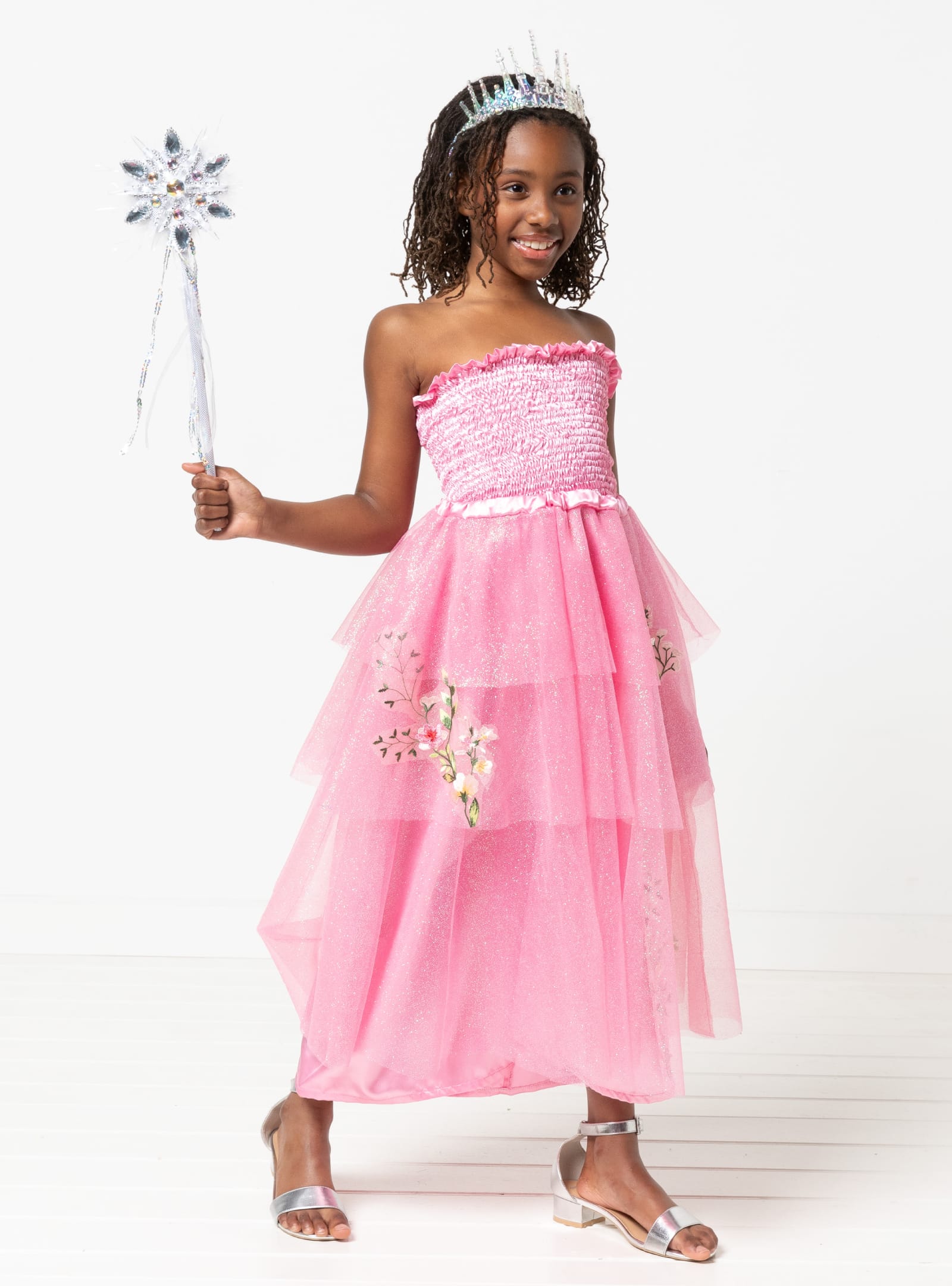 Pippa Kids Dress And Top By Style Arc - Shirred sundress and top, with optional shoulder ties for kids in sizes 2-14