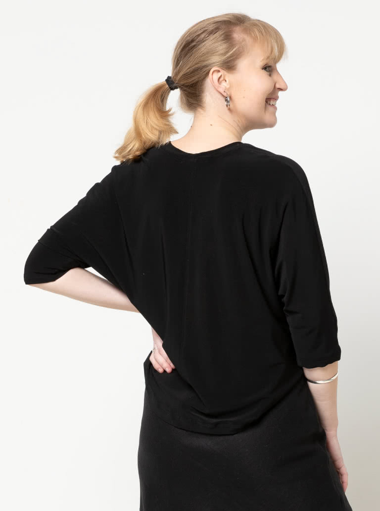 Rhea Knit Top By Style Arc - Basic knit top with elbow length dolman sleeve.