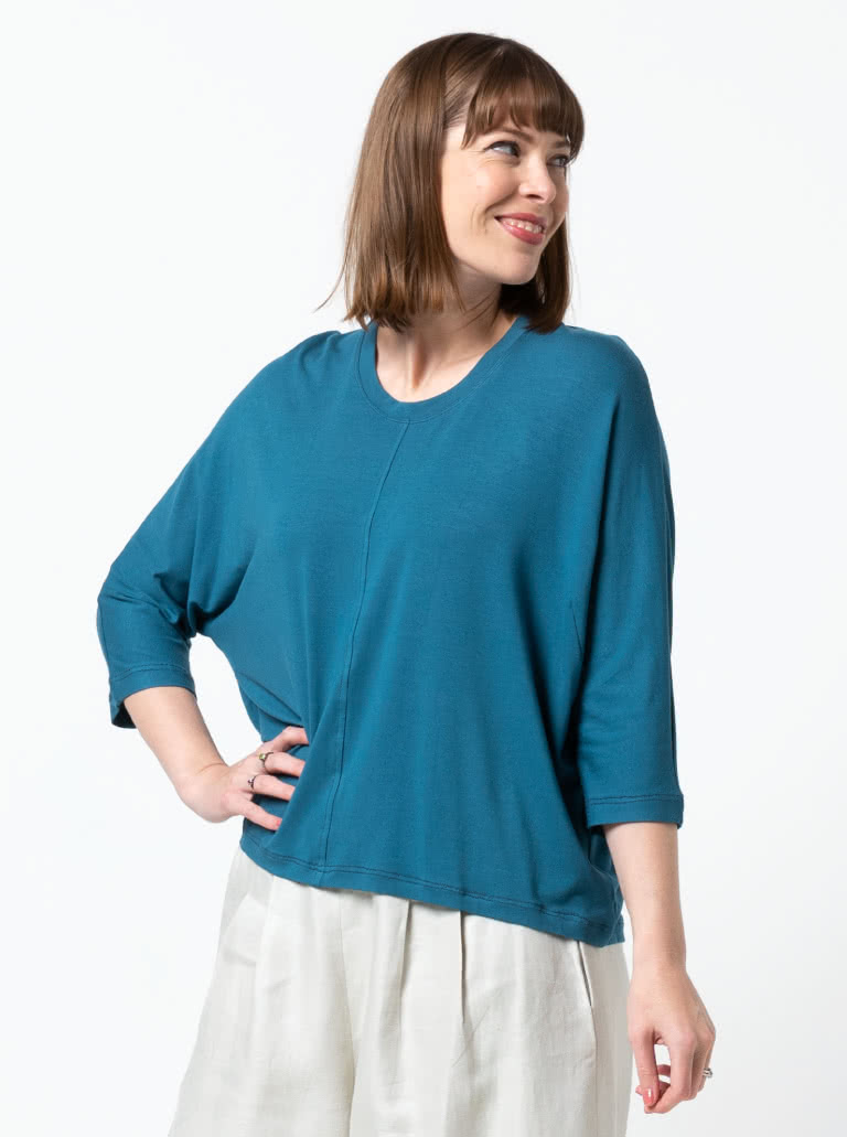 Rhea Knit Top By Style Arc - Basic knit top with elbow length dolman sleeve.