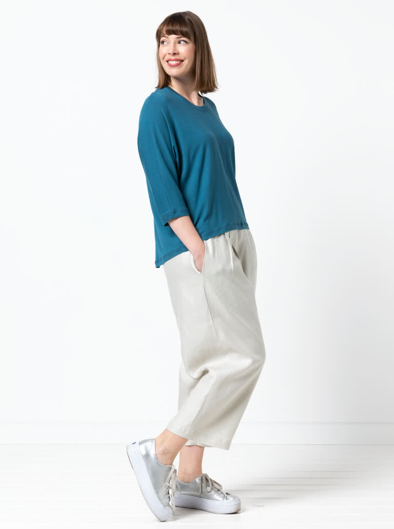 Rhea Knit Top By Style Arc - Basic knit top with elbow length dolman sleeve.