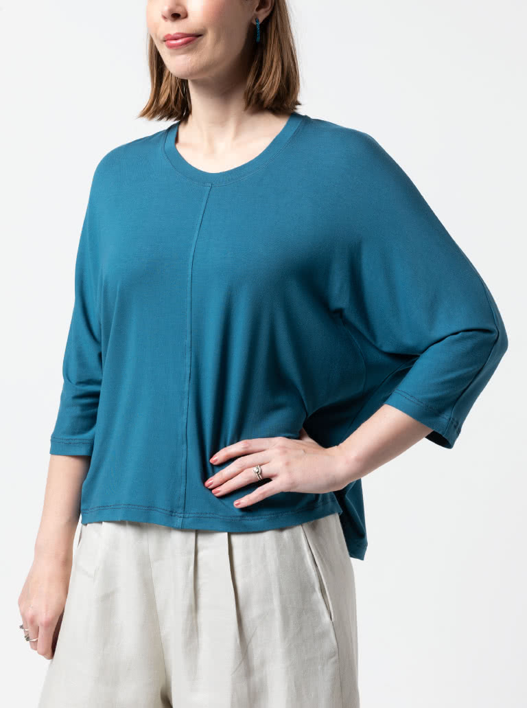 Rhea Knit Top By Style Arc - Basic knit top with elbow length dolman sleeve.