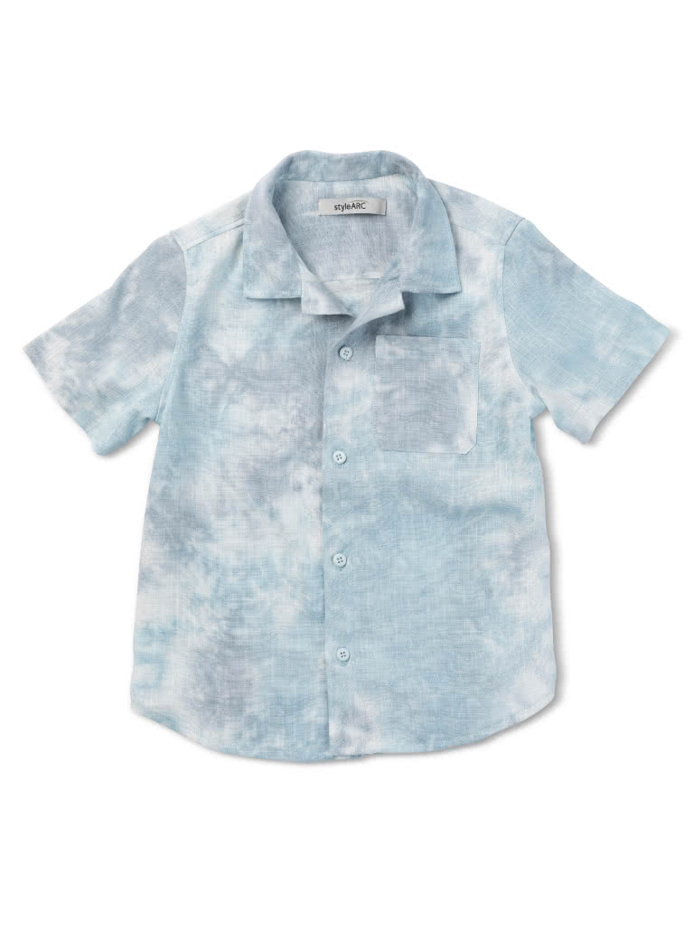 Rhys Kids Overshirt By Style Arc - Button front opening, short sleeve, collared top, for kids 2-8