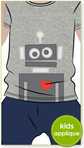 Robots Applique Template By Style Arc - Robots applique template pattern
