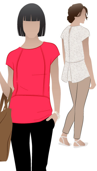 Rosie Top By Style Arc - Versatile top with interesting back detail