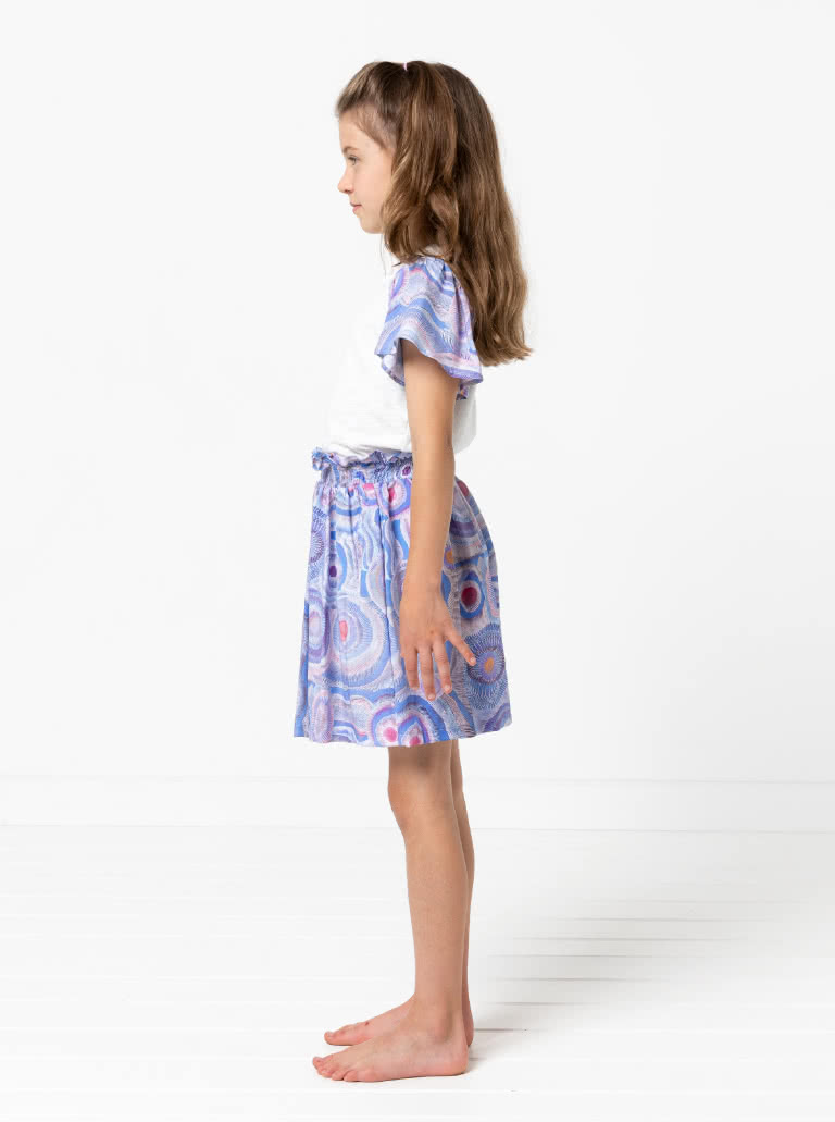 Ruth Kids Skirt By Style Arc - Easy to wear girls pull-on skirt