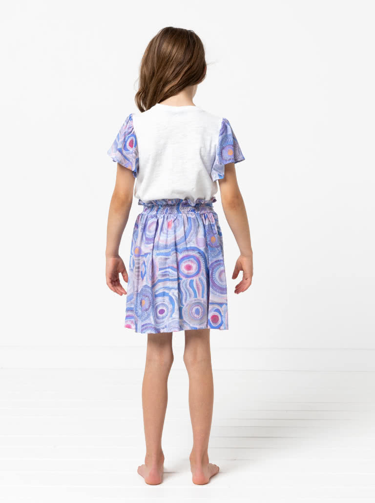 Ruth Kids Skirt By Style Arc - Easy to wear girls pull-on skirt