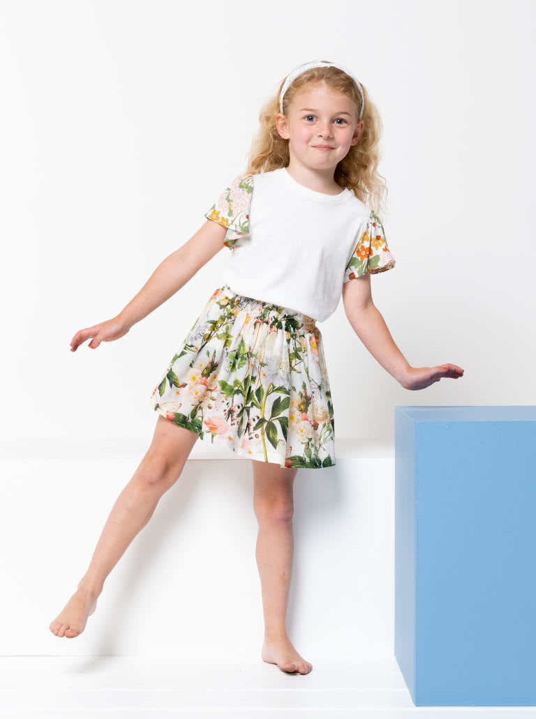 Ruth Kids Skirt By Style Arc - Easy to wear girls pull-on skirt