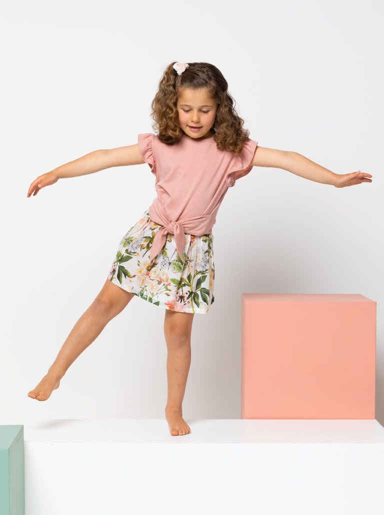 Ruth Kids Skirt By Style Arc - Easy to wear girls pull-on skirt