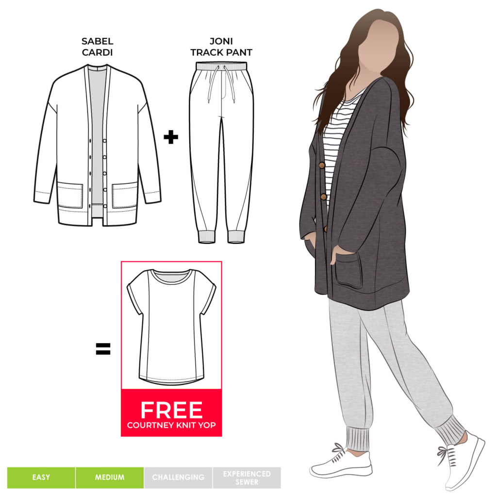 Sabel + Joni = Free Courtney PDF – PDF Sewing Pattern Outfits – Style Arc