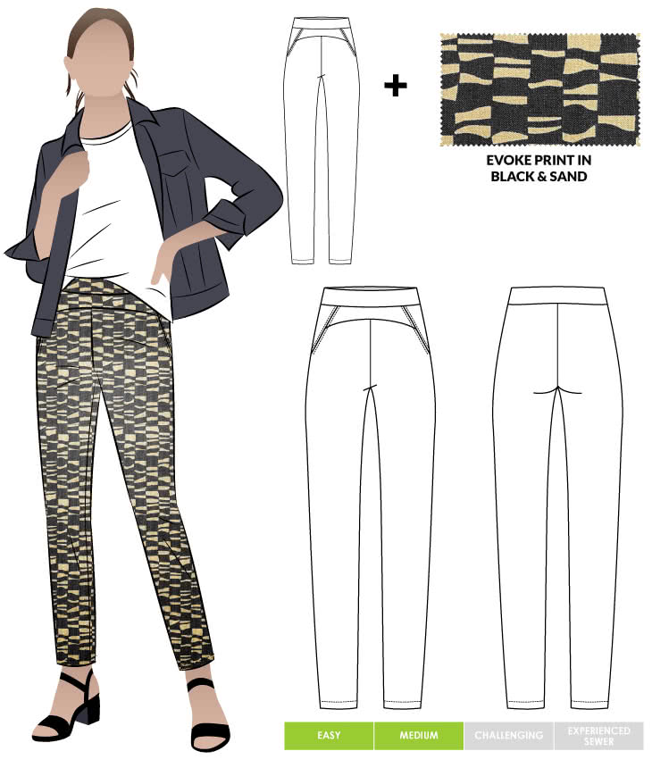 Sage Pant + Evoke Bengaline Fabric – Style Arc