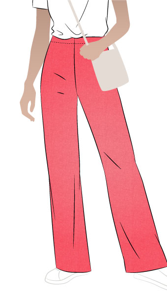Sue Palazzo Knit Pant By Style Arc - Simple pull-on, wide leg knit pant