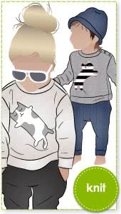 Sammi Sweatshirt By Style Arc - Basic unisex sweatshirt pattern for children