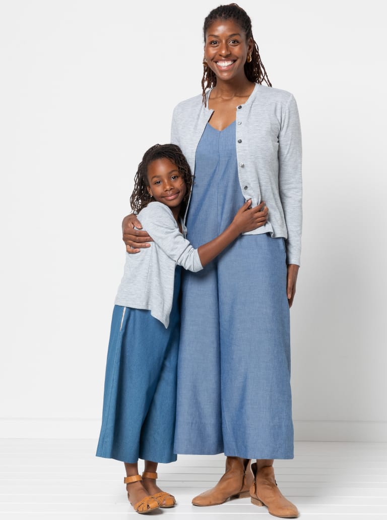 Saskia Kids Knit Cardi By Style Arc - Basic shaped button through cardigan with long sleeves, for kids 02-14
