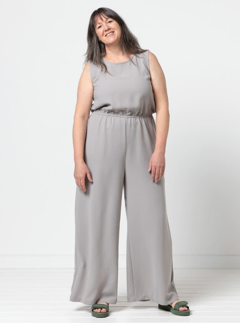 Shannon Jumpsuit By Style Arc - Jumpsuit with a choice of two different bodice styles, side pockets and elastic waist.