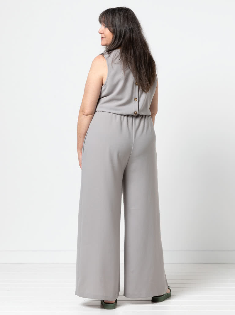 Shannon Jumpsuit By Style Arc - Jumpsuit with a choice of two different bodice styles, side pockets and elastic waist.