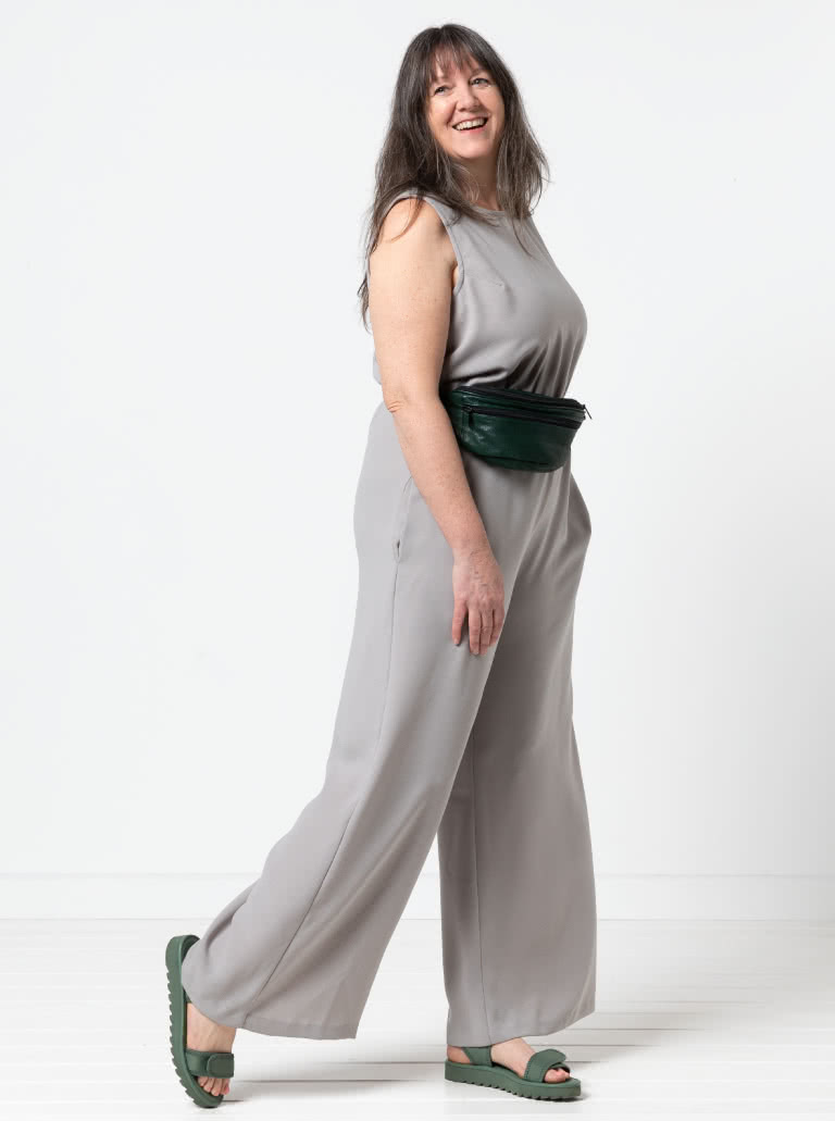 Shannon Jumpsuit By Style Arc - Jumpsuit with a choice of two different bodice styles, side pockets and elastic waist.