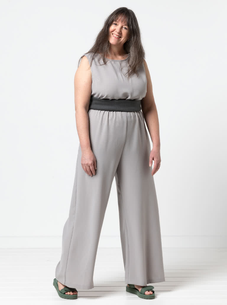 Shannon Jumpsuit By Style Arc - Jumpsuit with a choice of two different bodice styles, side pockets and elastic waist.