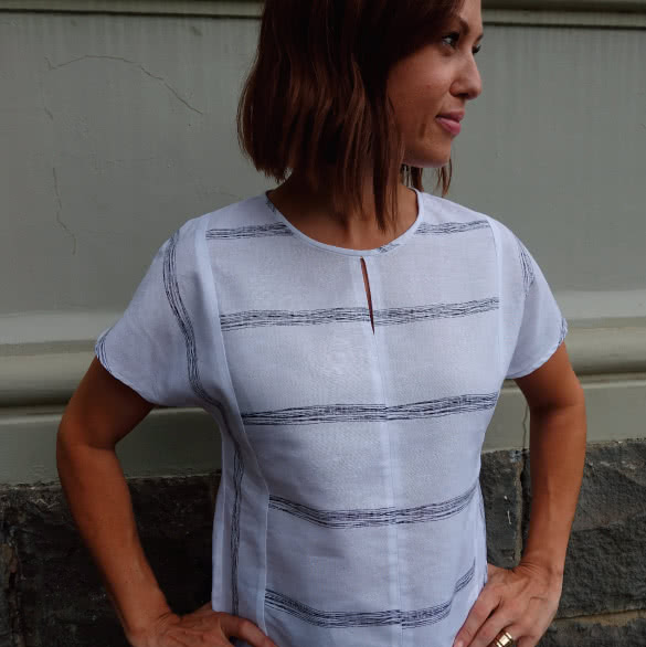 Sian Combo Top Sewing Pattern By Style Arc - Versatile over top in knit or woven fabric