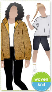 Simple and Casual Teen Bundle By Style Arc - Three awesome patterns that will be on high rotation for your teen! The Jacket, Tee and Leggings are great staples that interchange with any wardrobe, in sizes 8-16