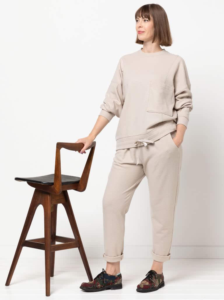 Simpson Sweatshirt By Style Arc - Oversized square shaped top with high low hemline