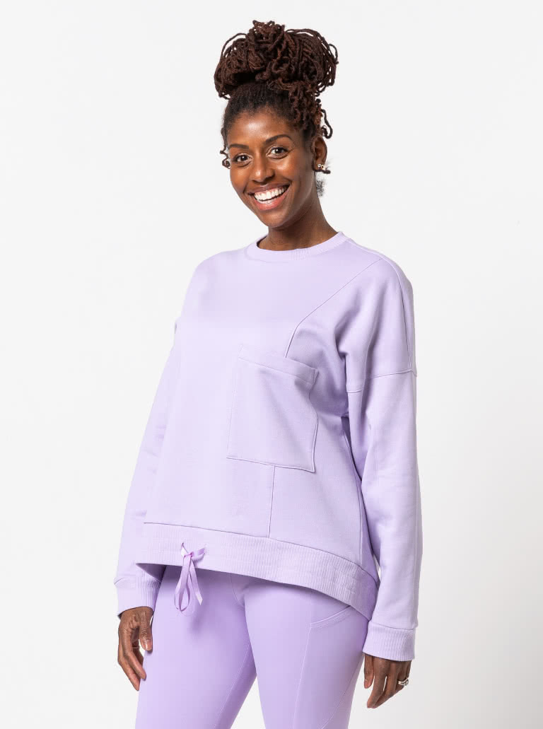 Simpson Sweatshirt By Style Arc - Oversized square shaped top with high low hemline