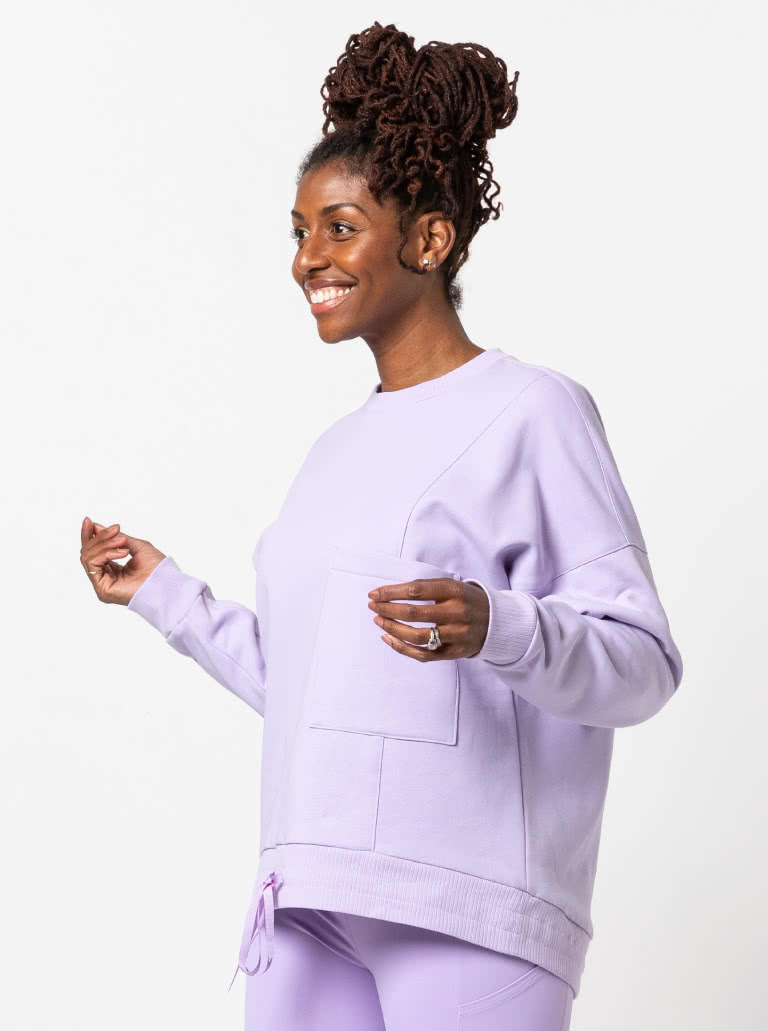 Simpson Sweatshirt By Style Arc - Oversized square shaped top with high low hemline