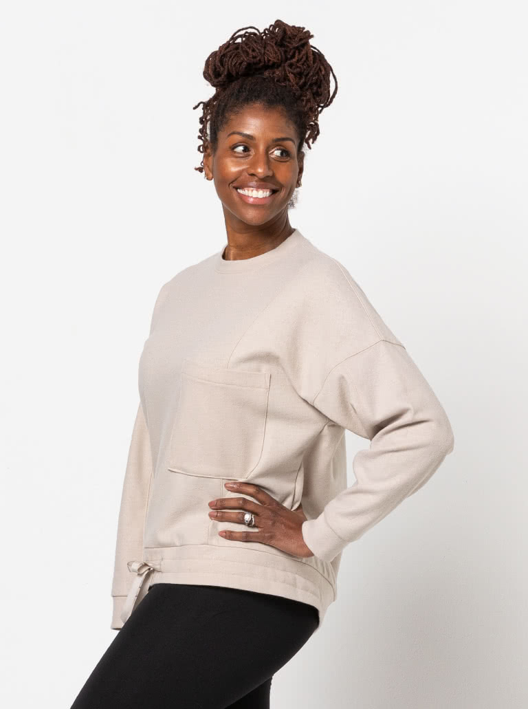 Simpson Sweatshirt By Style Arc - Oversized square shaped top with high low hemline