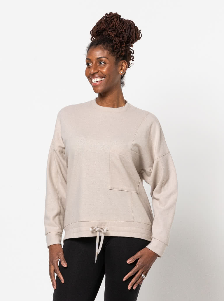 Simpson Sweatshirt By Style Arc - Oversized square shaped top with high low hemline