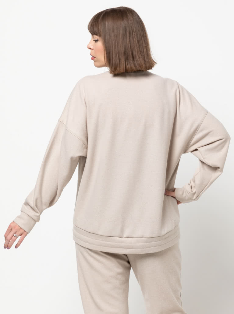 Simpson Sweatshirt By Style Arc - Oversized square shaped top with high low hemline