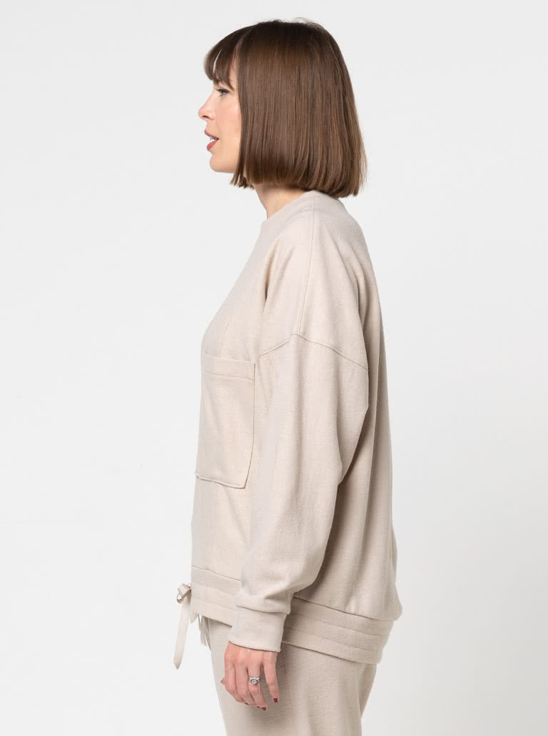 Simpson Sweatshirt By Style Arc - Oversized square shaped top with high low hemline