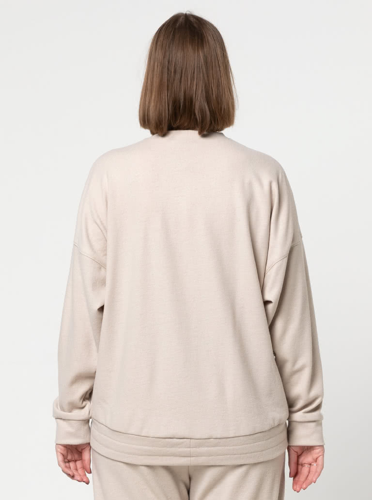 Simpson Sweatshirt By Style Arc - Oversized square shaped top with high low hemline