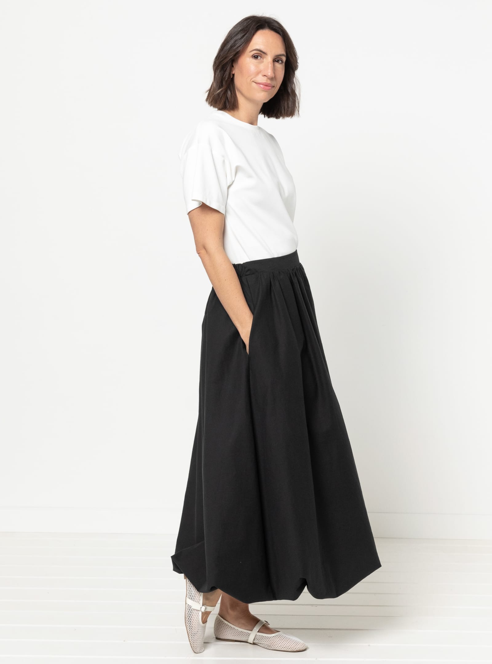 Sophia Woven Bubble Skirt and Pant By Style Arc - Maxi and mini length bubble skirt, and genie pants