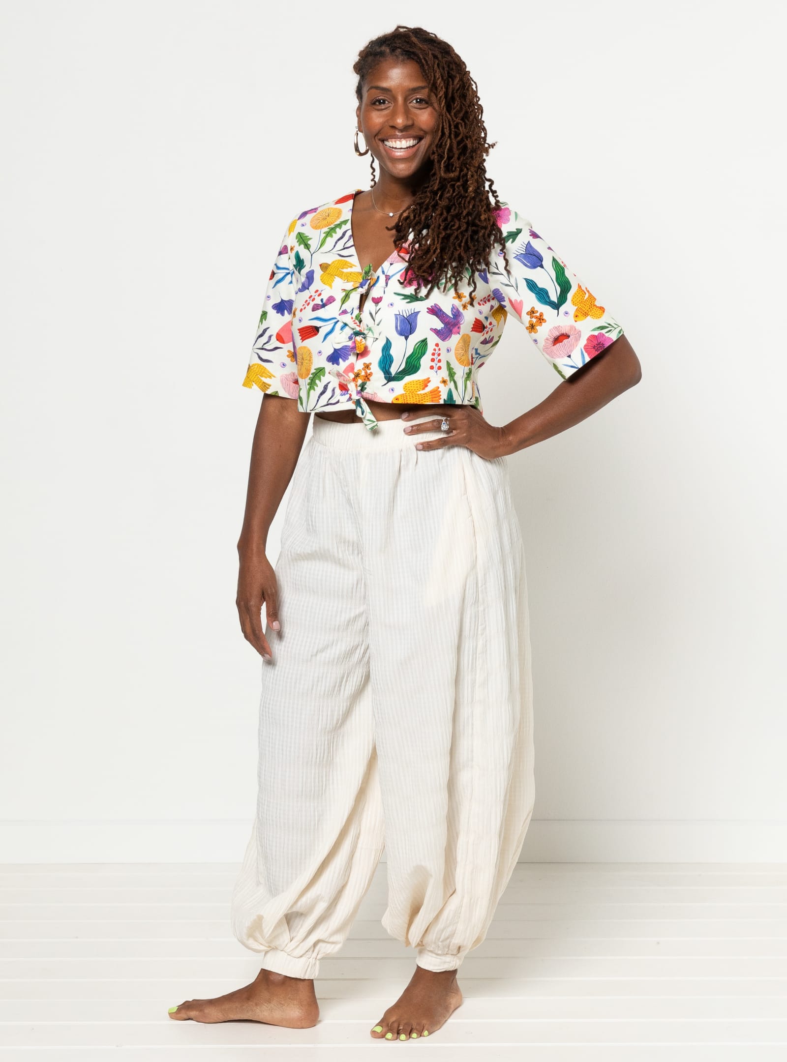 Sophia Woven Bubble Skirt and Pant By Style Arc - Maxi and mini length bubble skirt, and genie pants