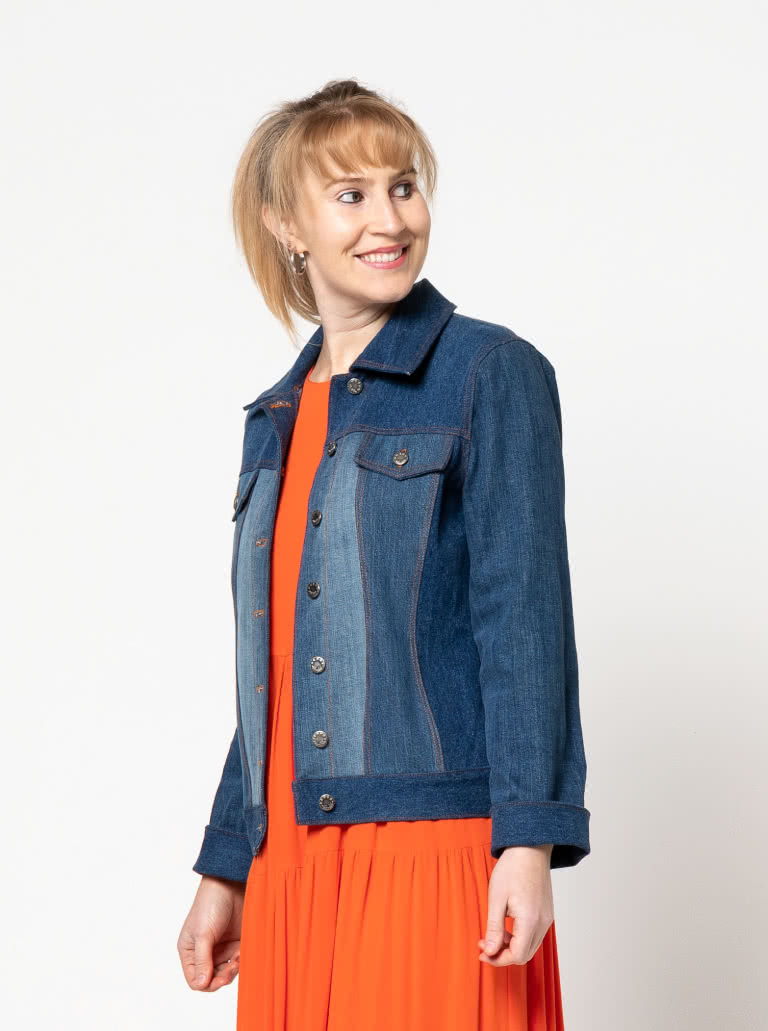 Stacie Jean Jacket Sewing Pattern By Style Arc - Trendy jean, denim or woven jacket