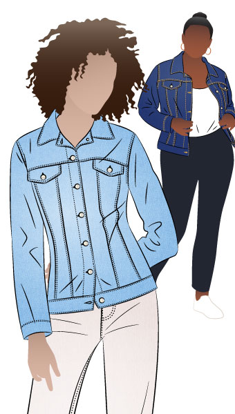 Stacie Jean Jacket By Style Arc - Trendy jean, denim or woven jacket