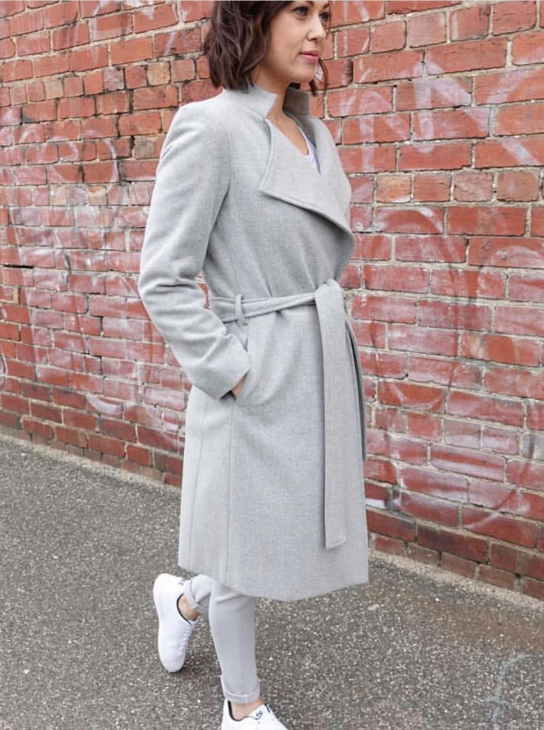 Stella Coat Sewing Pattern By Beryl And Style Arc - Luxurious, versatile, easy to wear wrap coat