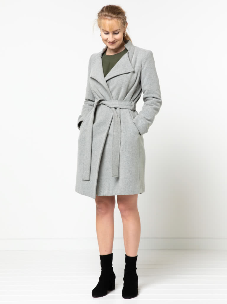 Stella Coat Sewing Pattern By Beryl And Style Arc - Luxurious, versatile, easy to wear wrap coat