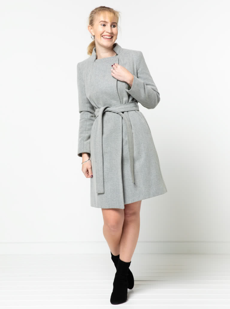 Stella Coat Sewing Pattern By Beryl And Style Arc - Luxurious, versatile, easy to wear wrap coat