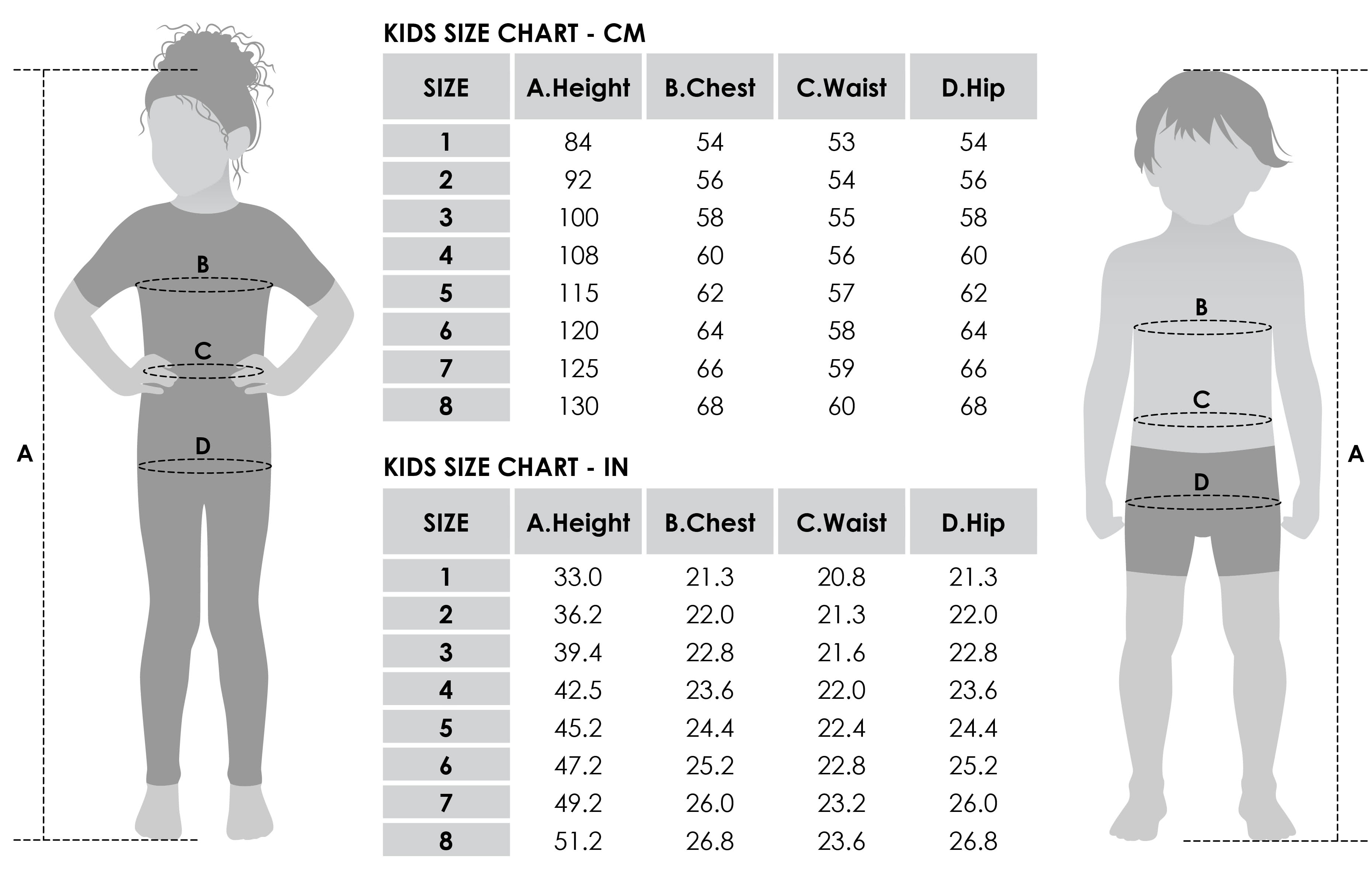 Womens Size Chart Style Arc