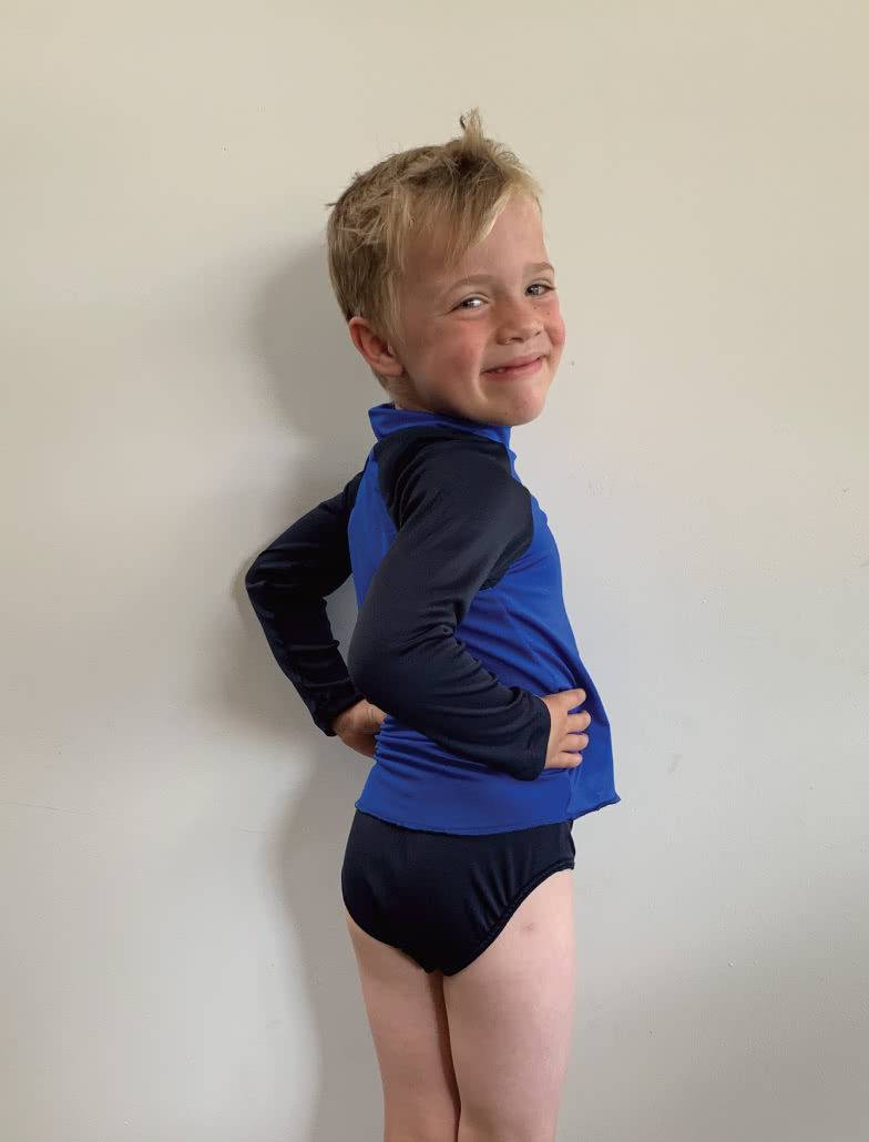 Summer Swimsuit and Top By Style Arc - Sun-smart swimsuit sewing pattern for boys and girls. Three styles included.