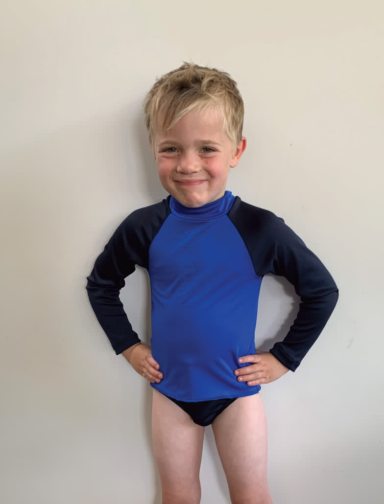 Summer Swimsuit and Top By Style Arc - Sun-smart swimsuit sewing pattern for boys and girls. Three styles included.