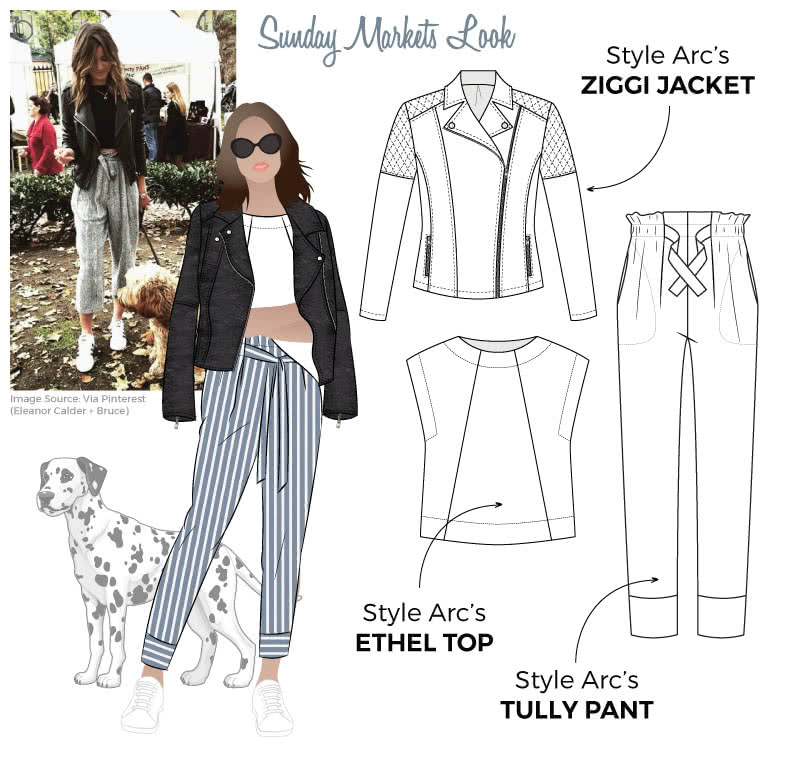 Sunday Markets Look Sewing Pattern Bundle By Style Arc - Get the Sunday Markets Look with this discounted pattern bundle, featuring Ziggi Jacket, Ethel Top and Tully Pant.