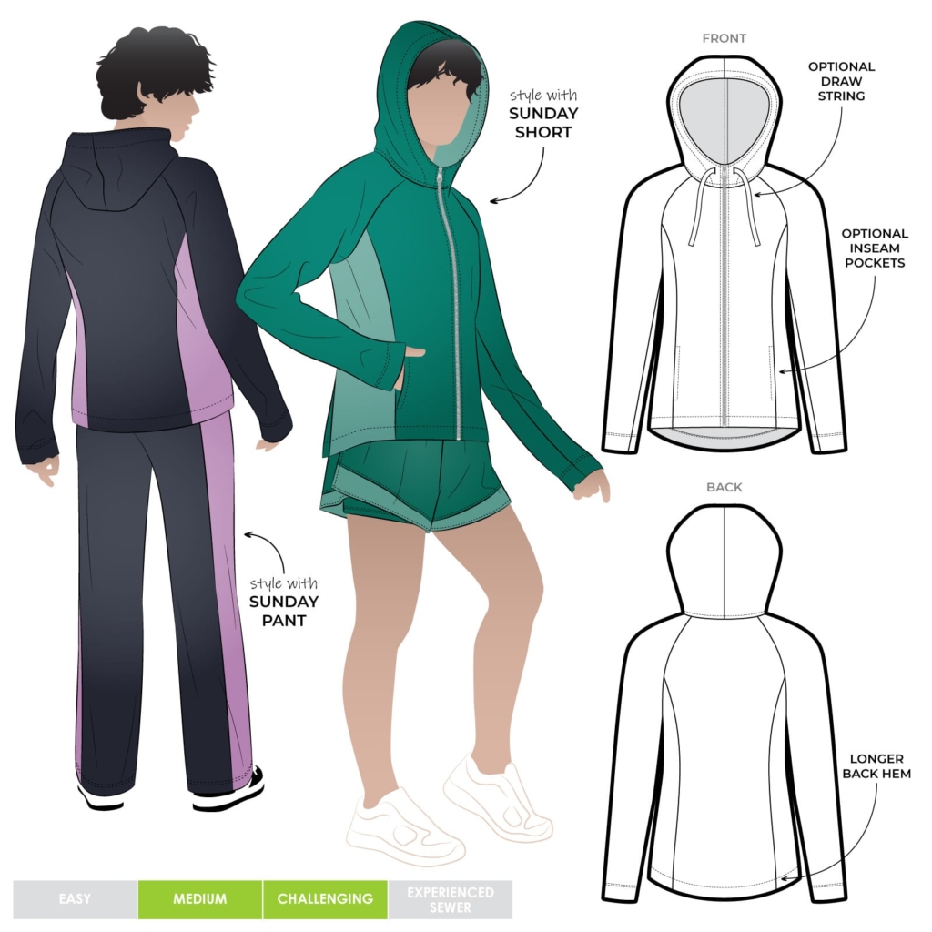 Sunday Zip Jacket Sewing Pattern – Casual Patterns – Style Arc
